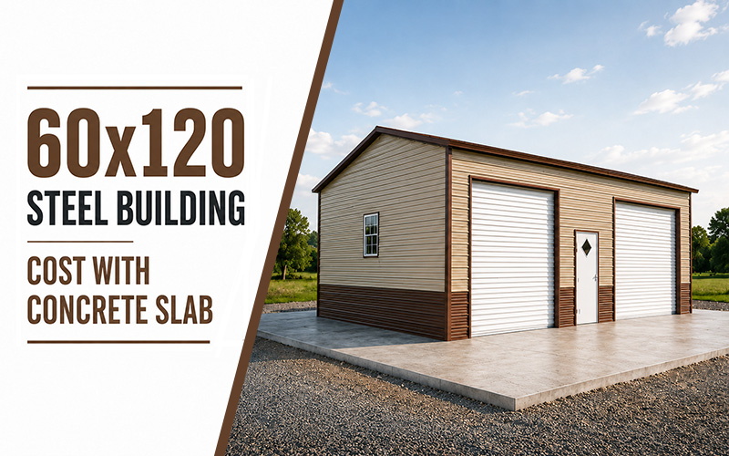 60x120 Steel Building Cost with Concrete Slab