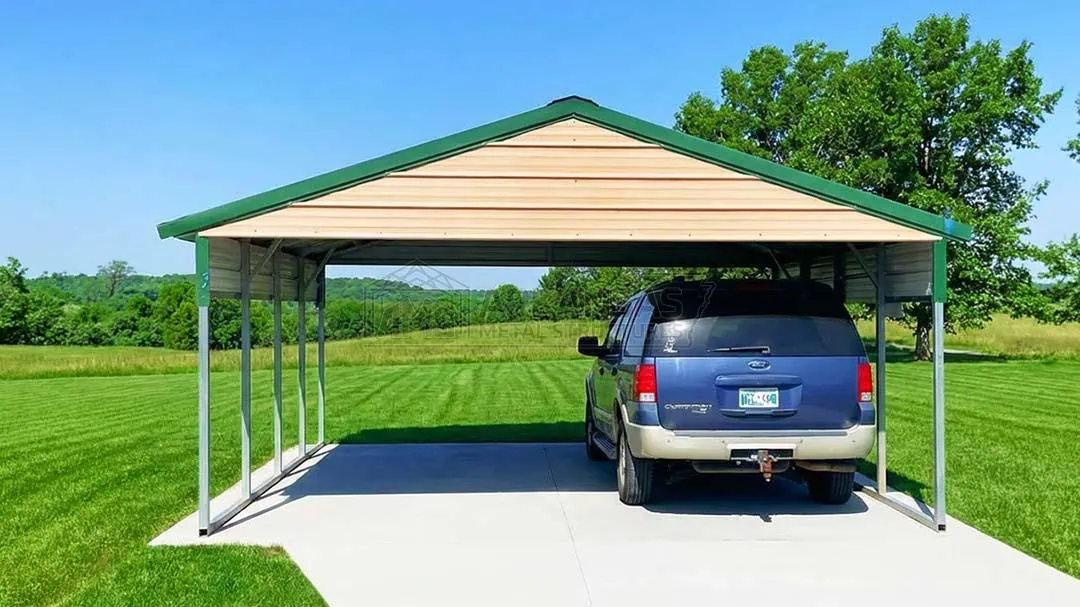 18x20x7 Two Car Carport