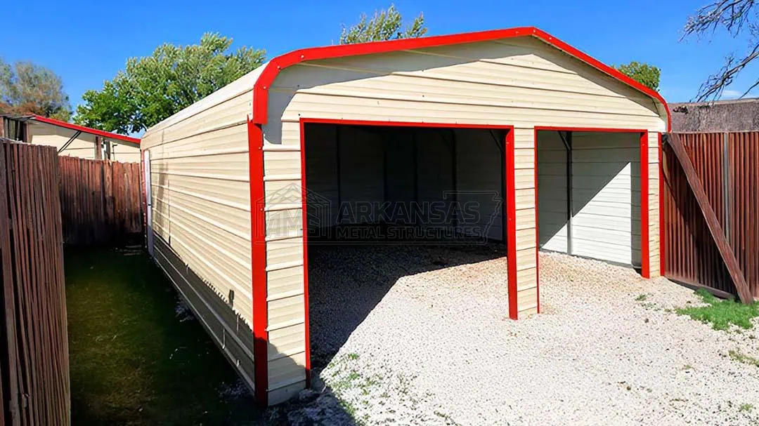 20x26x7 2 Car Steel Garage
