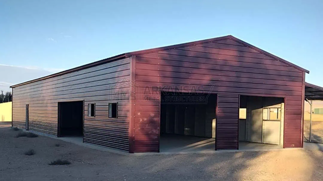 26x50x12 Garage with Lean-to